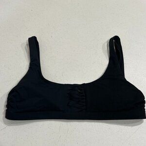 Athleta NWOT Adriata Bikini Swim Top Black Size Small Quick Drying UPF 50+